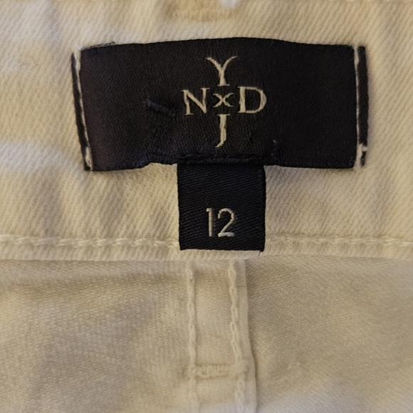 NYDJ Clarissa Ankle Cropped High-rise Denim Jeans Optic White size 12 - Picture 4 of 11